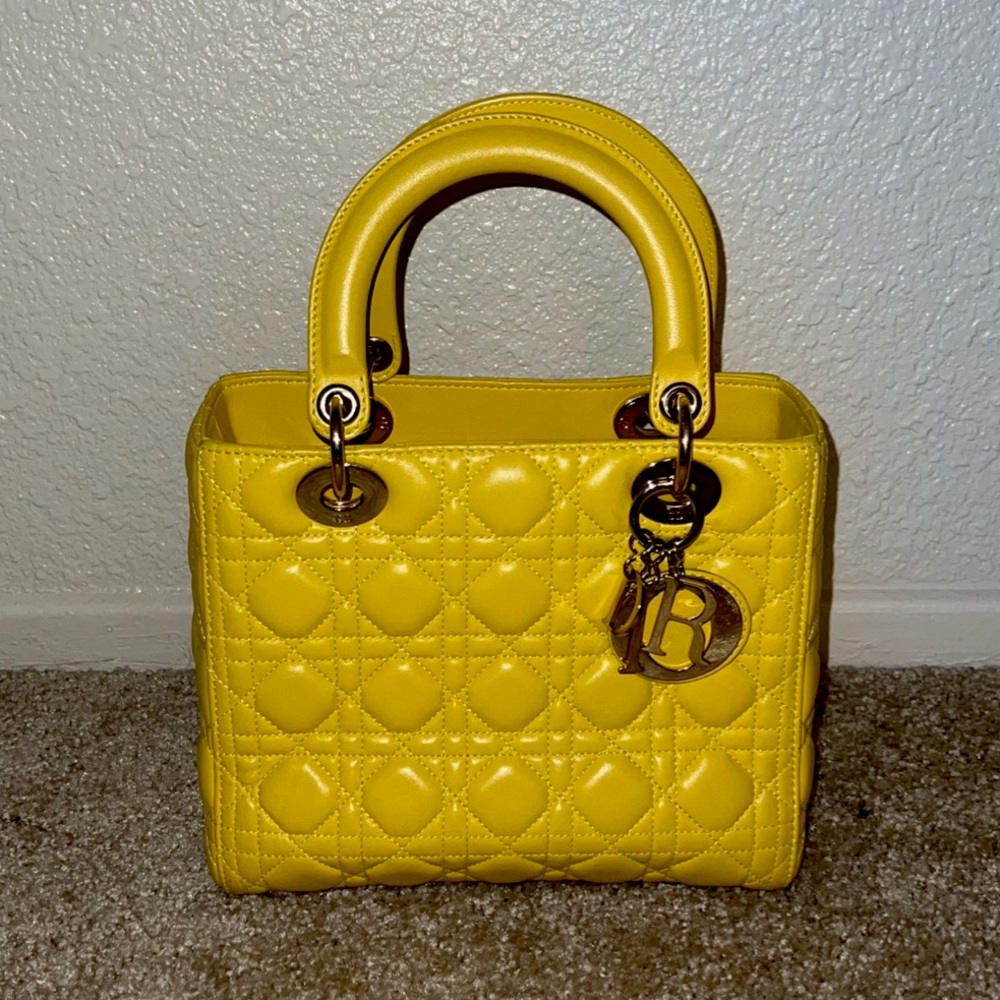 Yellow Lady Christian Dior bag